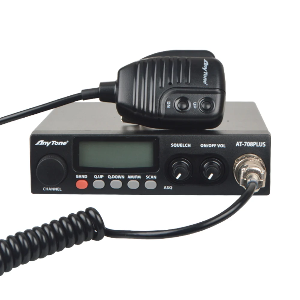 CB Radio cb Talkie Walkie Mobile Transceiver Anytone AT-708Plus 8W 24 265-29 655 МГц 480AM-480FM 27 мобильный трансивер |