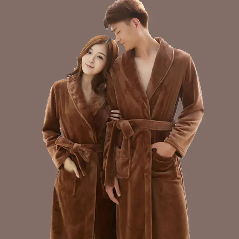 Warm Thicken Couple Style Flannel Robe Winter Long Sleeve Bathrobe Sexy V-Neck Women Men Nightgown Lounge Sleepwear Home Clothes
Warm Thicken Couple Style Flannel Robe Winter Long Sleeve Bathrobe Sexy V-Neck Women Men Nightgown Lounge Sleepwear Home Clothes
