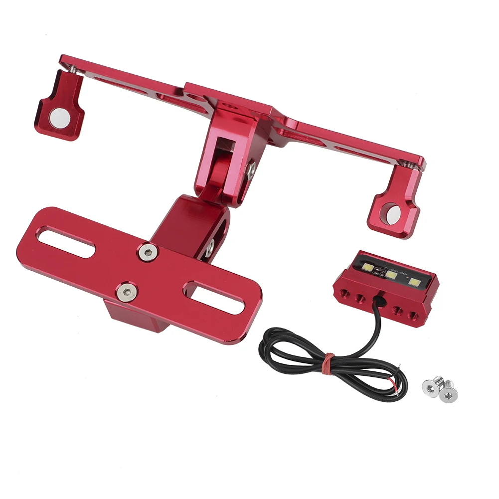 Universal Adjustable Motorcycle License Registration Plate Frame Holder with LED Light (Red)
Universal Adjustable Motorcycle License Registration Plate Frame Holder with LED Light (Red)