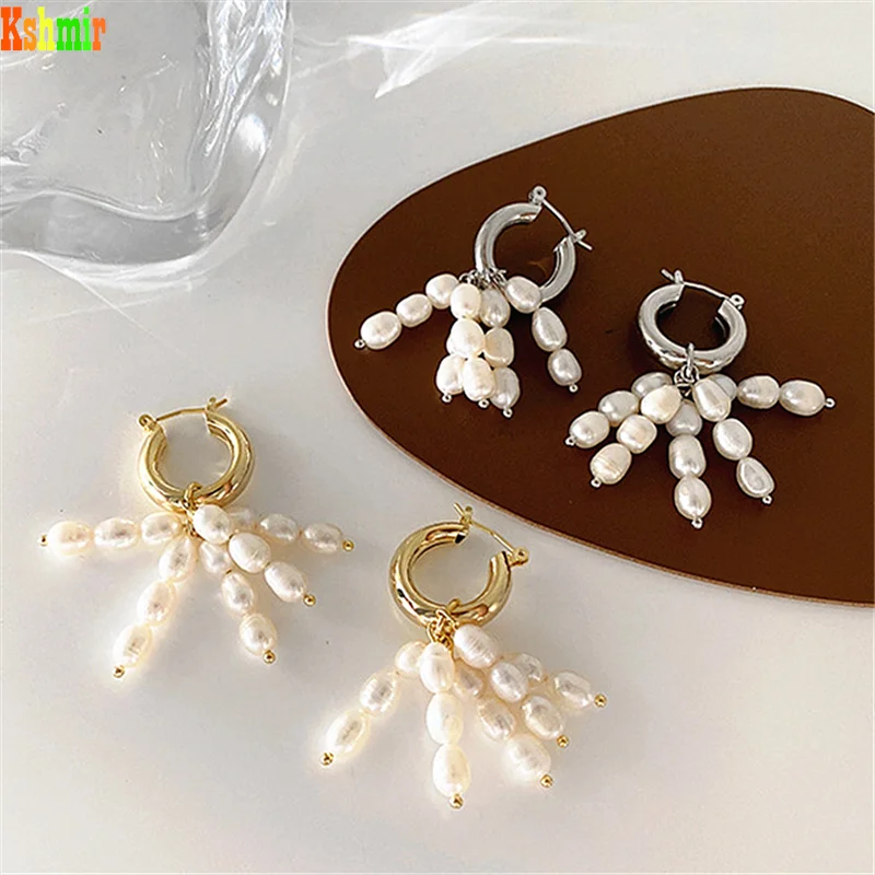 Kshmir 2021 Freshwater pearl tassel earrings for women Korean earrings temperament fashion stud jewelry for girls jewelry gift
Kshmir 2021 Freshwater pearl tassel earrings for women Korean earrings temperament fashion stud jewelry for girls jewelry gift
