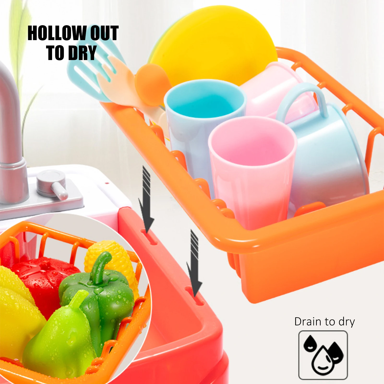 Doki игрушка для кухни детский стол мытья в посудомоечной машине имитация раковины