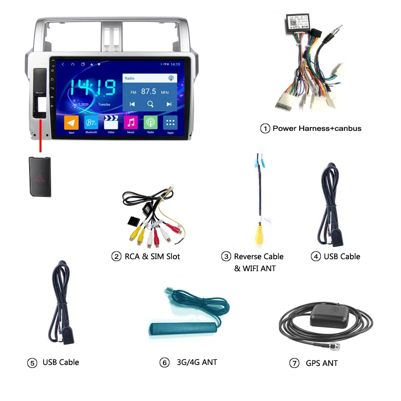 IPS 6G+128G Android 10 Car GPS Navigation For Toyota Prado 2014-2017 Support Stereo Audio Radio 4G DSP CARPLAY
IPS 6G+128G Android 10 Car GPS Navigation For Toyota Prado 2014-2017 Support Stereo Audio Radio 4G DSP CARPLAY
