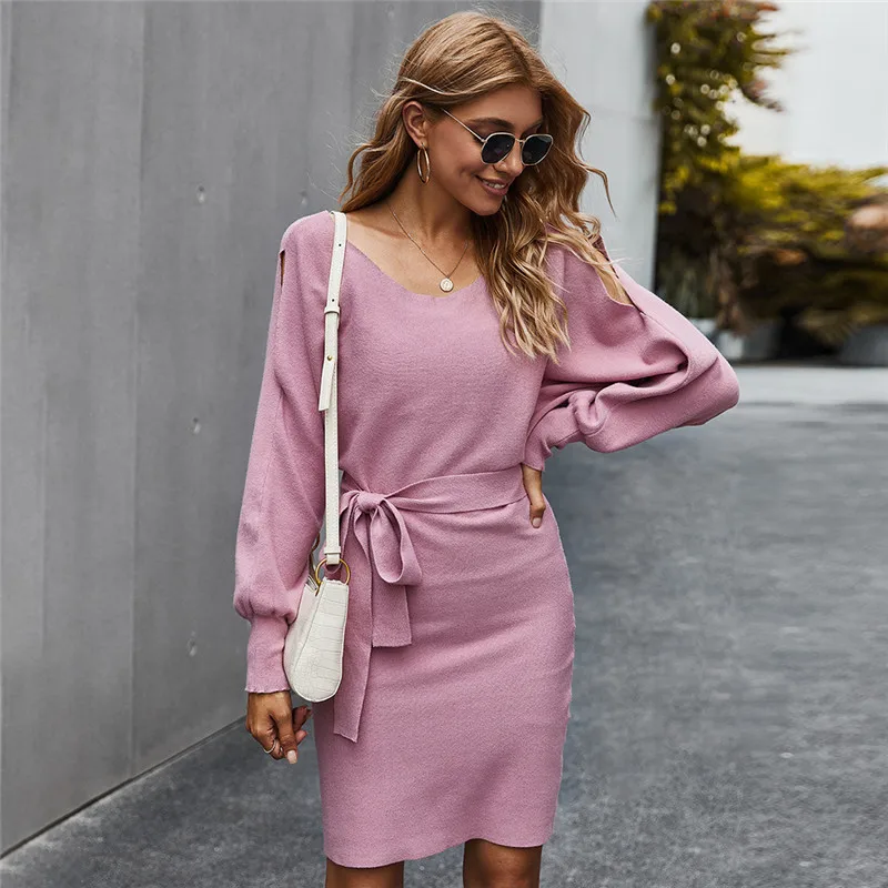 Autumn Winter Bandage Knitted Dress Women Casual Solid Hip Dress For Women 2020 New Elegant
Autumn Winter Bandage Knitted Dress Women Casual Solid Hip Dress For Women 2020 New Elegant