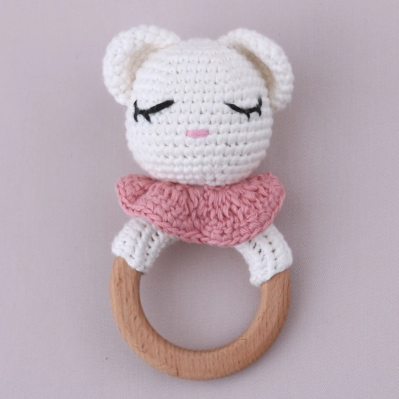 DIY Crochet Rabbit Animal Rattle Baby Wooden Teether Ring Infant Teething Nursing Soother Bunny Rattle Educational Toy
DIY Crochet Rabbit Animal Rattle Baby Wooden Teether Ring Infant Teething Nursing Soother Bunny Rattle Educational Toy