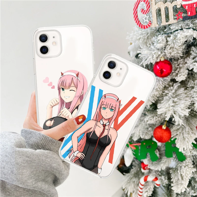 

Zero Two Darling in the FranXX Phone Case Transparent soft For iphone 5 5s 5c se 6 6s 7 8 11 12 plus mini x xs xr pro max