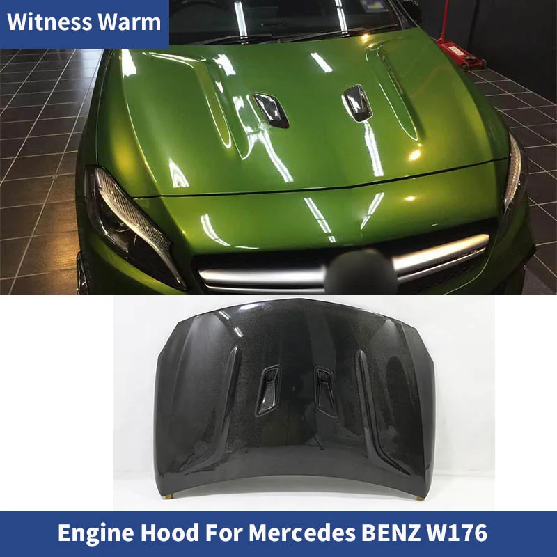 For W176 A45 carbon fiber engine bonnet engine hood with vents for Benz A Class Unpainted FRP engine cover body kit 
For W176 A45 carbon fiber engine bonnet engine hood with vents for Benz A Class Unpainted FRP engine cover body kit