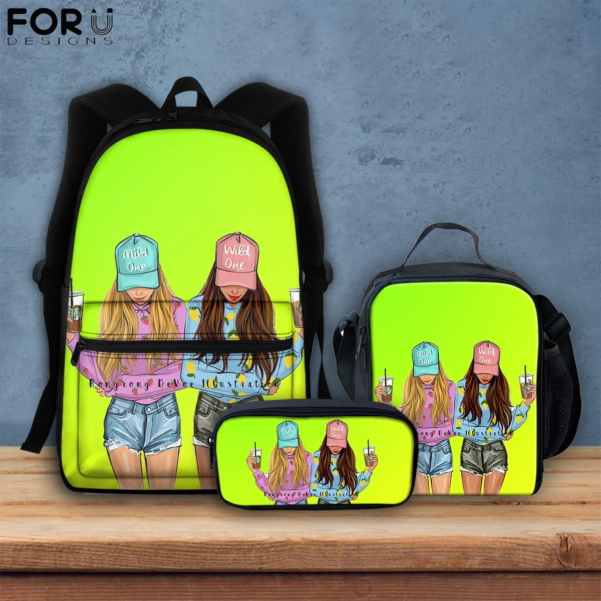 Новый тренд FORUDESIGNS, детские школьные ранцы с рисунком лучшего друга для девочек-подростков, сумка для книг, рюкзак для подростков
Новый тренд FORUDESIGNS, детские школьные ранцы с рисунком лучшего друга для девочек-подростков, сумка для книг, рюкзак для подростков