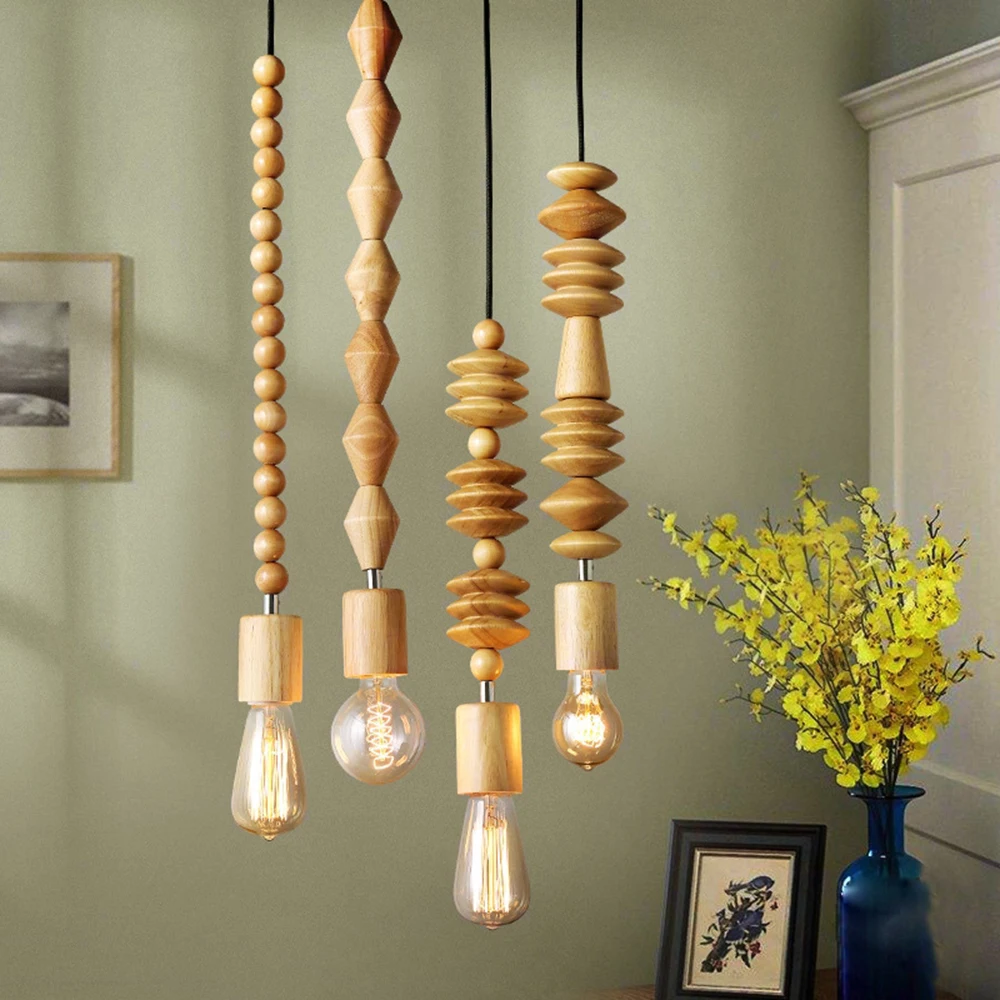 modern pendant light Retro style nature Oak wooden geometric beads pendant lamp string droplight hanging Light Fixture
modern pendant light Retro style nature Oak wooden geometric beads pendant lamp string droplight hanging Light Fixture