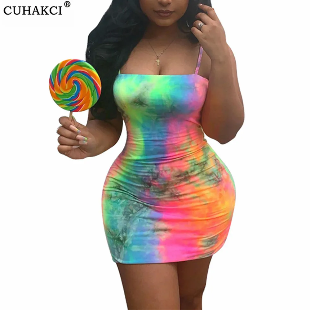 CUHAKCI Sexy Mini Slip Dress Hot Tie Dye Women Bodycon Pencil Fashion Streetwear Mini Sleeveless Short Color Skinny Print Club
CUHAKCI Sexy Mini Slip Dress Hot Tie Dye Women Bodycon Pencil Fashion Streetwear Mini Sleeveless Short Color Skinny Print Club