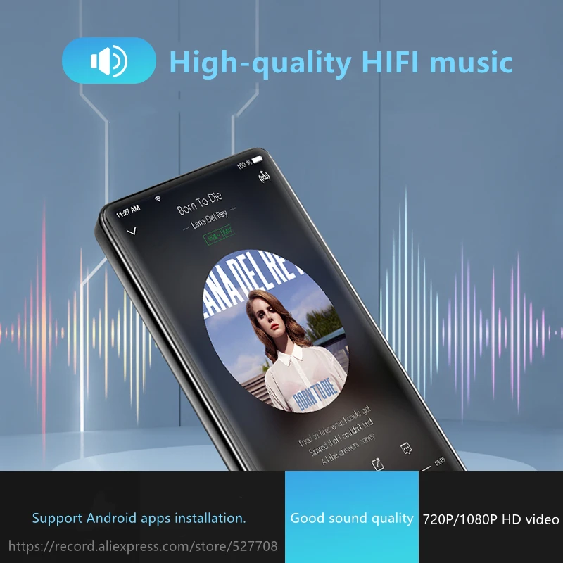 Mahdi M200 Portable Smart Android Google WiFi Sports Bluetooth Thin Video Download APP Touch Screen Media FM MP4 Music Player |