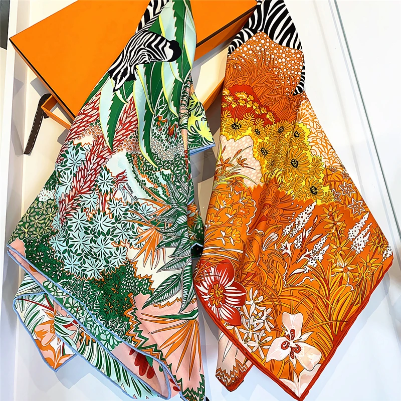 90cm Zebra in the forest Luxury Brand Scarf Women Bandana Handmade Curled Twill Silk Square Hijab Foulard Head Scarves cachecol
90cm Zebra in the forest Luxury Brand Scarf Women Bandana Handmade Curled Twill Silk Square Hijab Foulard Head Scarves cachecol