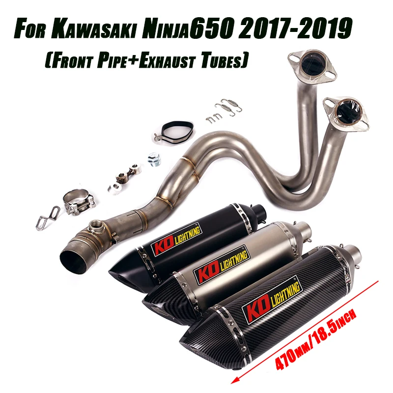 for Kawasaki Ninja 650 2017 2018 2019 Motorcycle Front Middle Pipe Connect Exhaust Muffler Tube Replace Original Full Set System
for Kawasaki Ninja 650 2017 2018 2019 Motorcycle Front Middle Pipe Connect Exhaust Muffler Tube Replace Original Full Set System