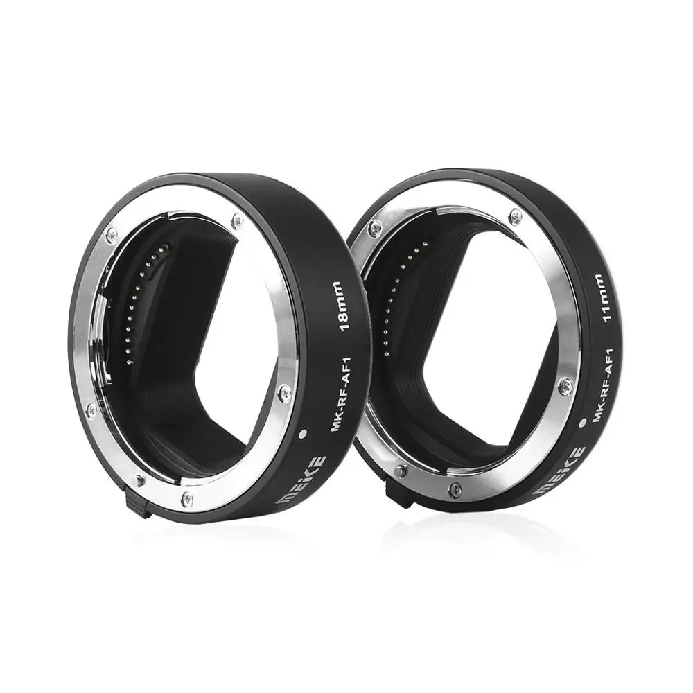 Meike MK-RF-AF1 Metal Auto Focus Macro Extension Tube Ring 11mm 18mm for Canon EOS R EOS RP RF Series
Meike MK-RF-AF1 Metal Auto Focus Macro Extension Tube Ring 11mm 18mm for Canon EOS R EOS RP RF Series