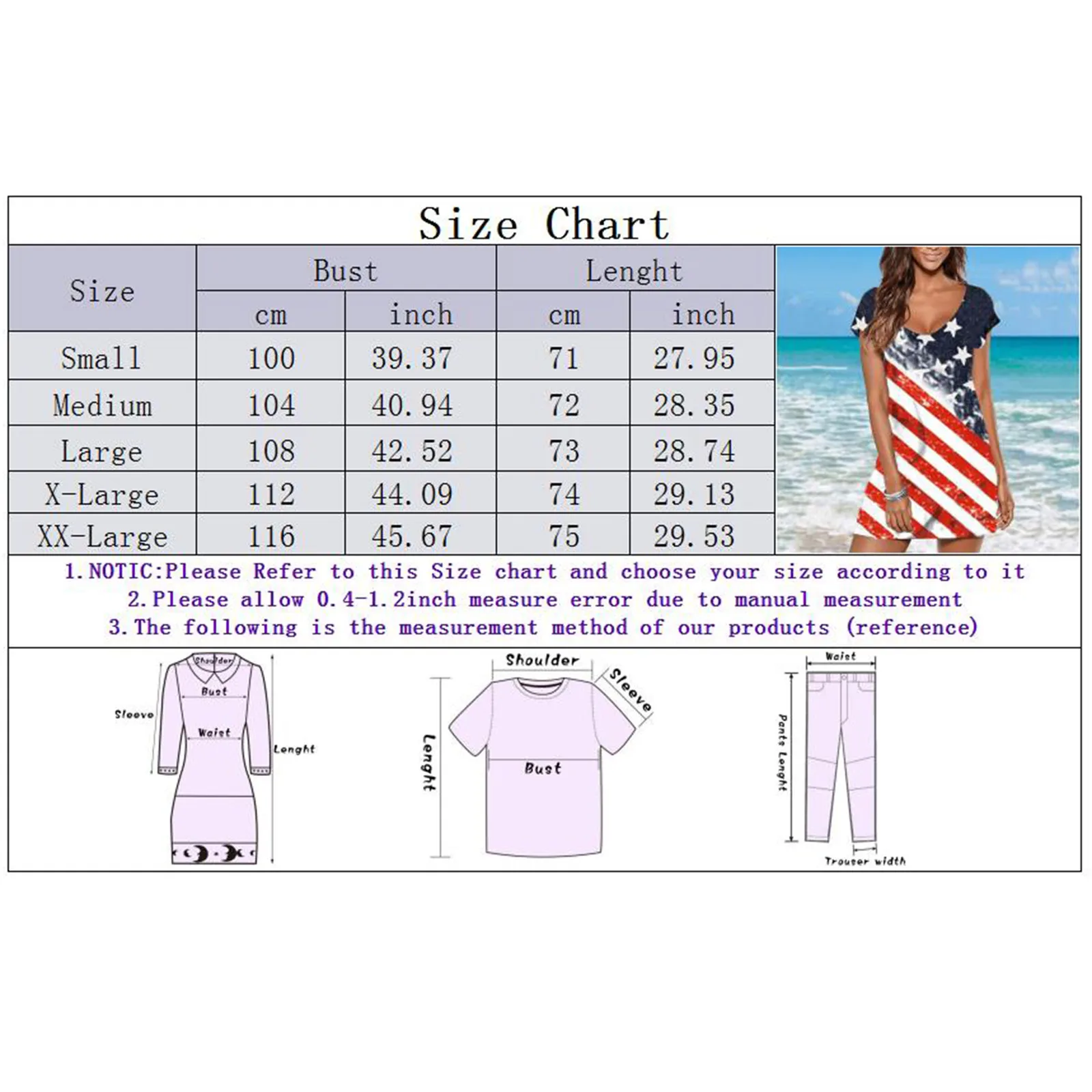 Independence Day Dress Women's Summer V-neck Flag Print Knee-length Short Sleeve Dress Female Casual Loose Beach Dresses
Independence Day Dress Women's Summer V-neck Flag Print Knee-length Short Sleeve Dress Female Casual Loose Beach Dresses