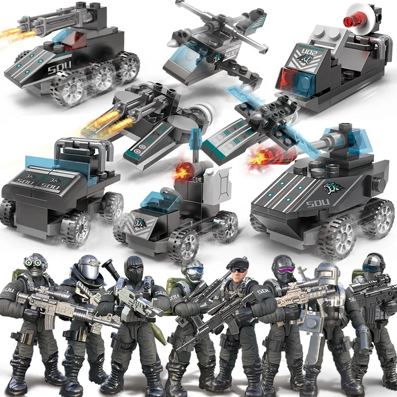 Military Series City explosion-proof special forces Mini airplane off-road vehicle DIY model Building blocks Toys Gifts
Military Series City explosion-proof special forces Mini airplane off-road vehicle DIY model Building blocks Toys Gifts