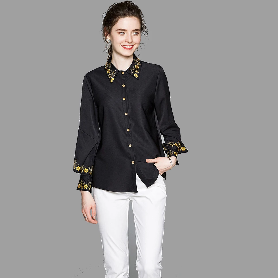 Print Women's Blouse Loose Polo Girl's Shirt Summer Season Fashion Casual Chiffon Long Sleeve Top Lady Blusas
Print Women's Blouse Loose Polo Girl's Shirt Summer Season Fashion Casual Chiffon Long Sleeve Top Lady Blusas