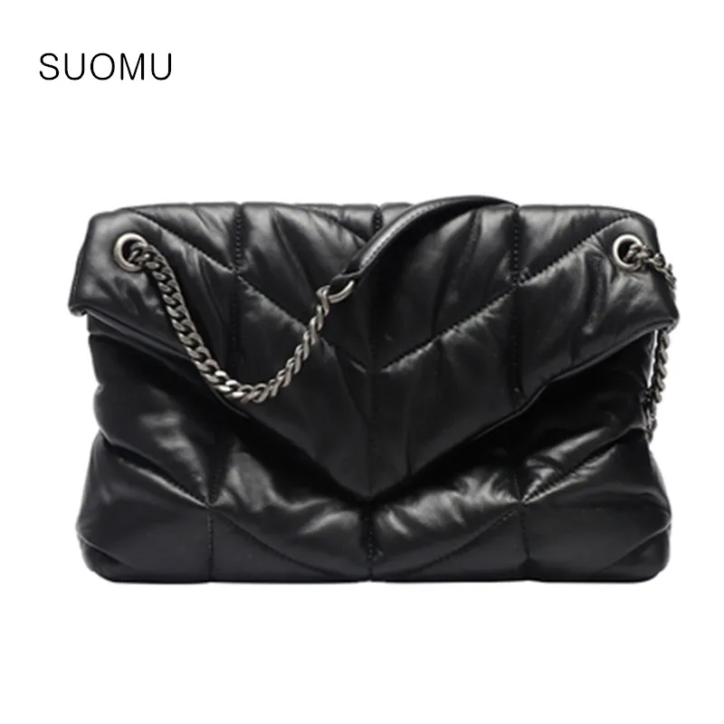 Women designer bag pu leather quilted puff flap messenger bag black big pillow chains crossbody bag high quality winter new
Women designer bag pu leather quilted puff flap messenger bag black big pillow chains crossbody bag high quality winter new