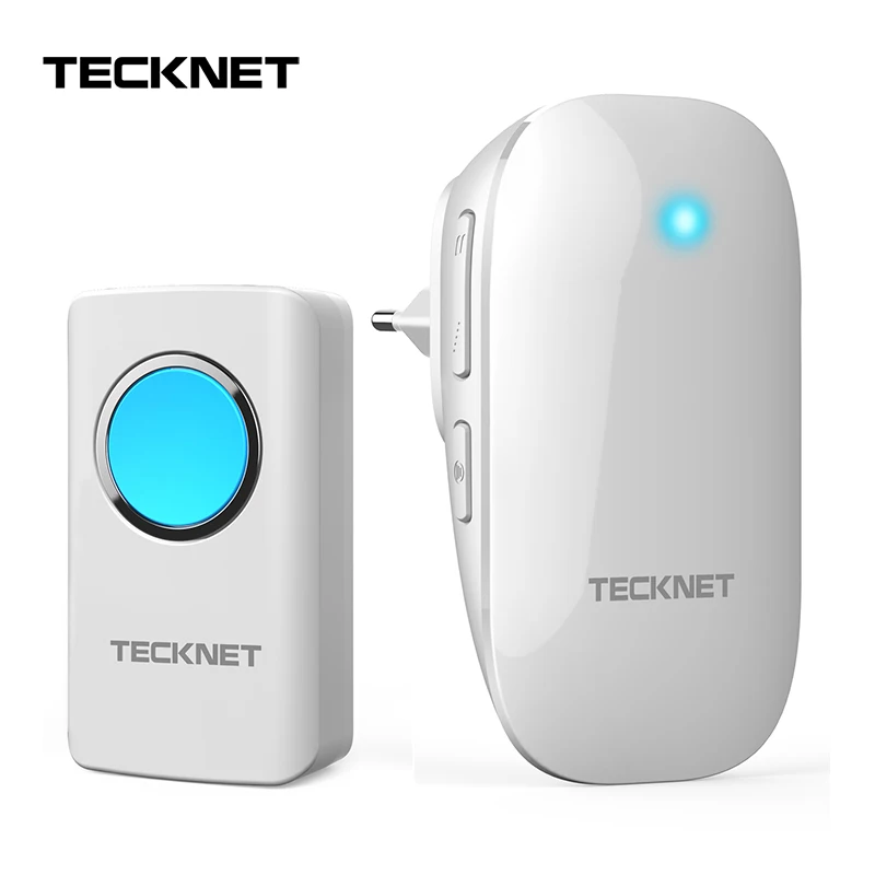 TeckNet беспроводной дверной звонок IP44 водонепроницаемый 150 м дальний домашний с 58