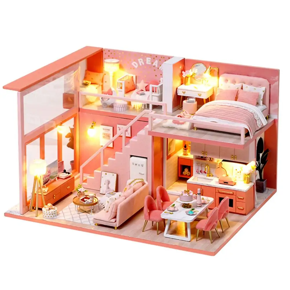 Wooden DIY Miniature Dollhouse Model Cutebee Furniture Coffee Book Playground Dollhouse Model Building Toys Delightful
Wooden DIY Miniature Dollhouse Model Cutebee Furniture Coffee Book Playground Dollhouse Model Building Toys Delightful