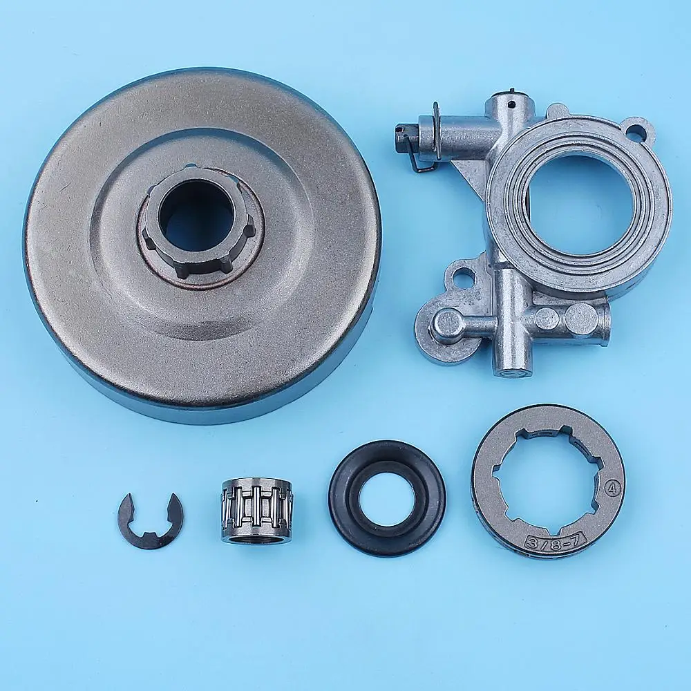 3/8"-7T Clutch Drum Sprocket Rim Oil Pump Kit For Husqvarna 570 385XP 385 390XP 575XP 576XP XP Chainsaw 503521305 537036206
3/8"-7T Clutch Drum Sprocket Rim Oil Pump Kit For Husqvarna 570 385XP 385 390XP 575XP 576XP XP Chainsaw 503521305 537036206