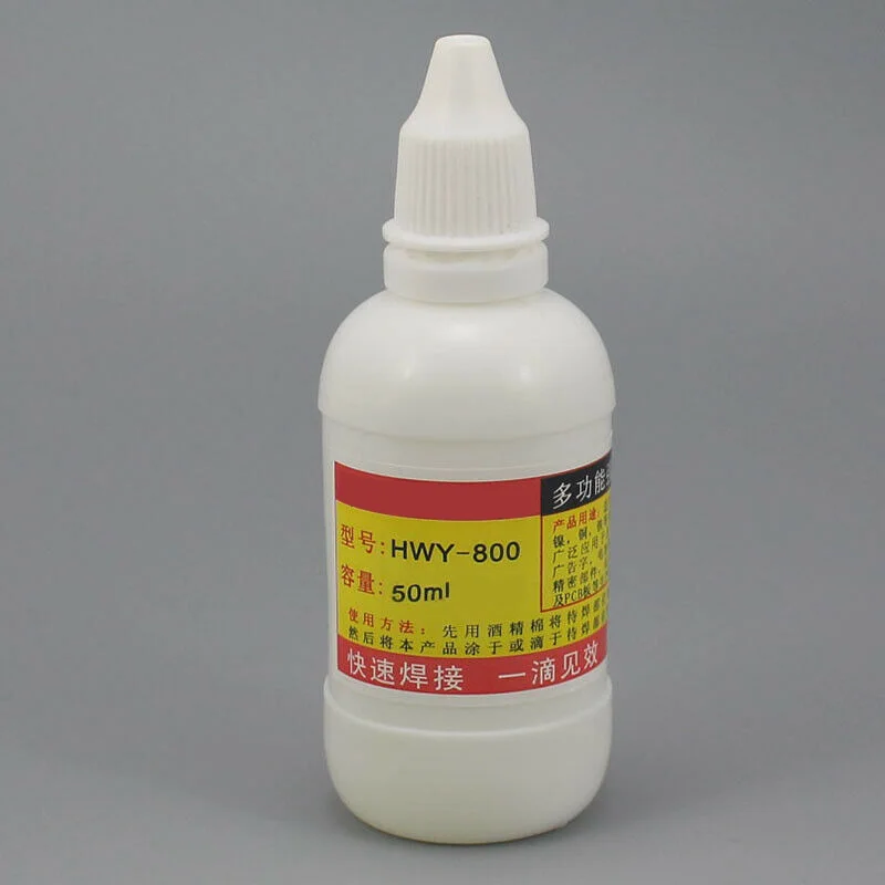 20/50ML Stainless Steel Liquid Flux Soldering Paste Liquid Solder Welding Solders Non-toxic Copper HWY-800 Paste Quick Welding
20/50ML Stainless Steel Liquid Flux Soldering Paste Liquid Solder Welding Solders Non-toxic Copper HWY-800 Paste Quick Welding