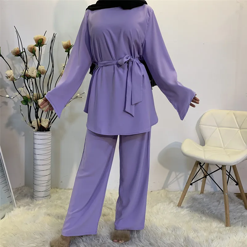 2 шт. Дубай Abaya турецкий хиджаб мусульманское платье Женская кафтан мусульманская