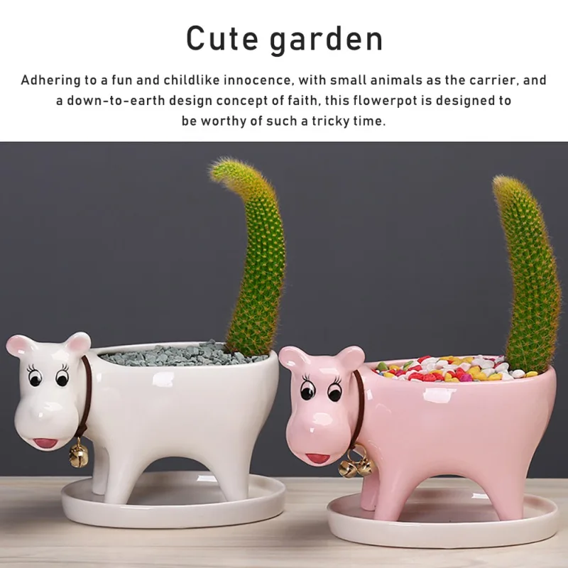 Gardening For Creative Animal Succulent Flowerpot Ceramic Office Table Top Plant Flower Arrangement Practical and durable
Gardening For Creative Animal Succulent Flowerpot Ceramic Office Table Top Plant Flower Arrangement Practical and durable