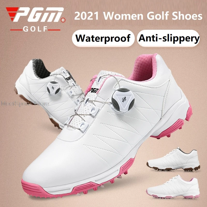 PGM Golf Waterproof Shoes For Women Professional Golf Shoes Ladies Breathable Training Sneakers Outdoor Knob Buckle Golf Trainer
PGM Golf Waterproof Shoes For Women Professional Golf Shoes Ladies Breathable Training Sneakers Outdoor Knob Buckle Golf Trainer