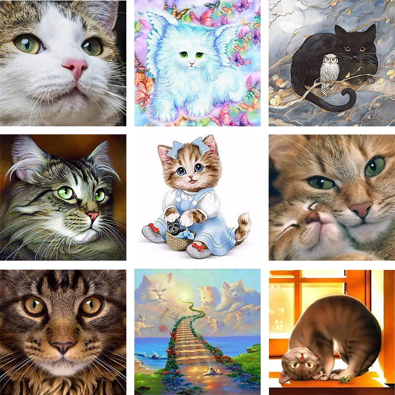 5D Square Diamond Embroidery Cat Animal Patterns Diamond Mosaic Sale DIY Diamond Painting Cross Stitch Full Rhinestone
5D Square Diamond Embroidery Cat Animal Patterns Diamond Mosaic Sale DIY Diamond Painting Cross Stitch Full Rhinestone
