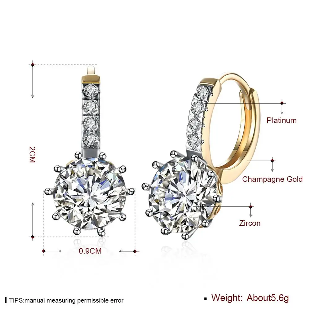 SKMEI Round Zircon Romantic Style Clip Earrings For Women Luxury Champagne Gold Trend Ladies Wedding Gift LKN029
SKMEI Round Zircon Romantic Style Clip Earrings For Women Luxury Champagne Gold Trend Ladies Wedding Gift LKN029