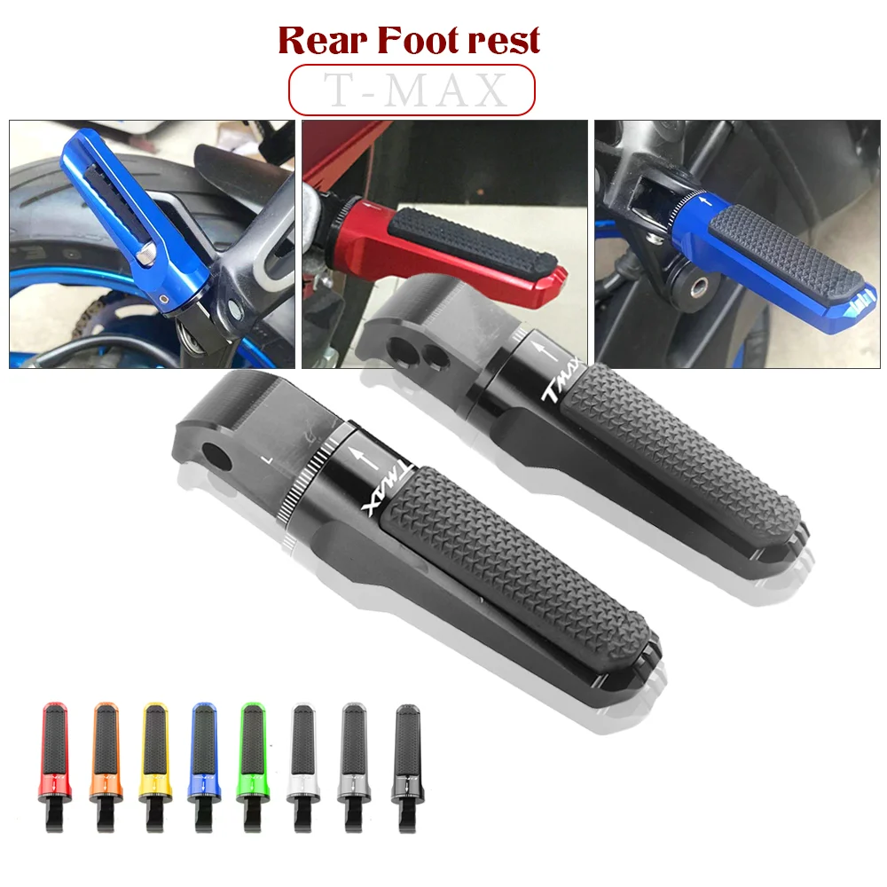 

FOR YAMAHA T-MAX 500 530 TMAX530 SX/DX 2017 2018 2019 TMAX 560 2020 Motorcycle CNC Rear Foot Pegs Footrest Passenger Footpegs