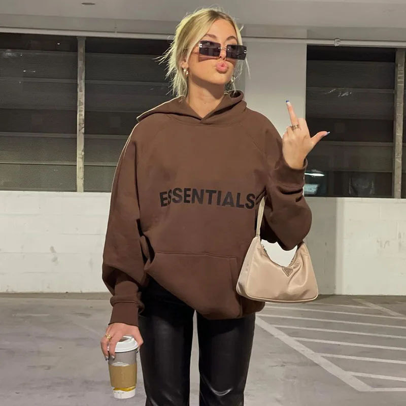 Women Hoodies Sweatshirts Fashion Brown Color Loose Sweatshirts Tops Street Wear Letter Woman Cool Clothes Big PocketsSweatshirt
Women Hoodies Sweatshirts Fashion Brown Color Loose Sweatshirts Tops Street Wear Letter Woman Cool Clothes Big PocketsSweatshirt