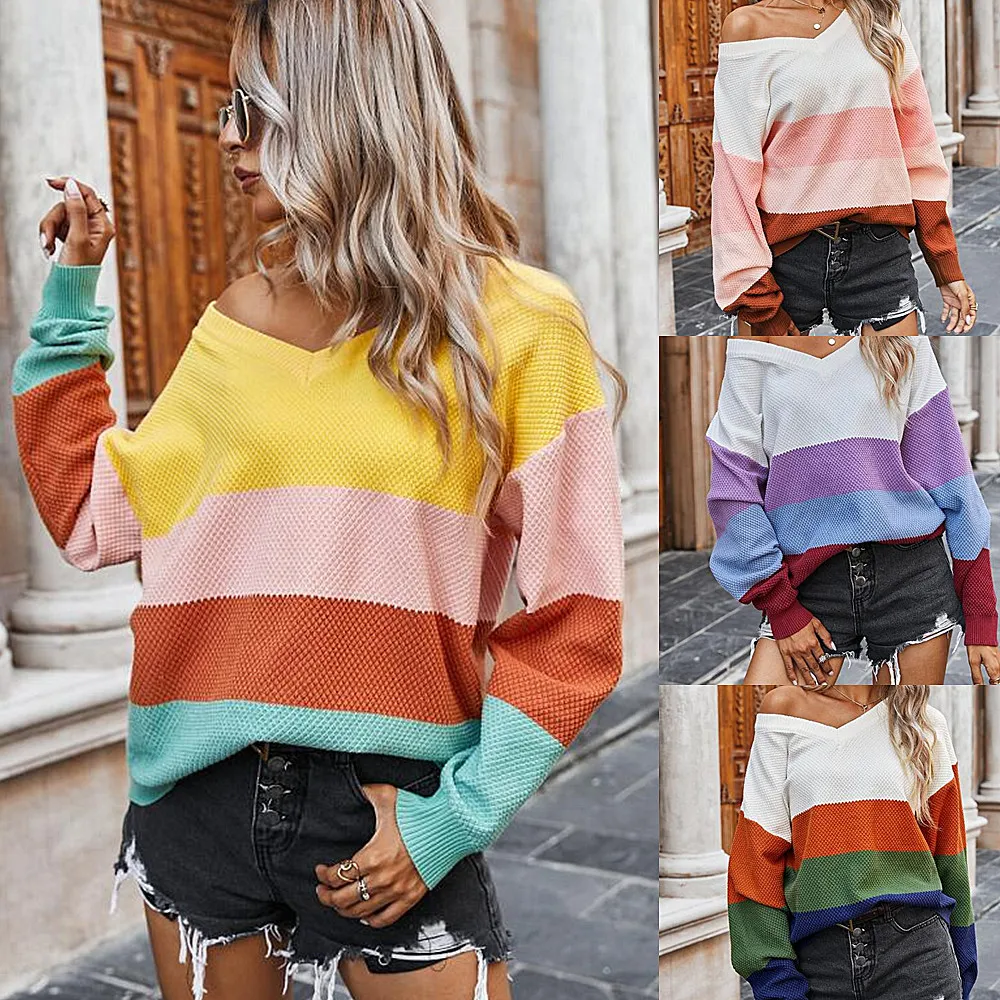 Cross-Border Women's Classic Striped Contrasting Sweater for Autumn and Winter 2020 Winter Clothes Women Long Sleeve
Cross-Border Women's Classic Striped Contrasting Sweater for Autumn and Winter 2020 Winter Clothes Women Long Sleeve