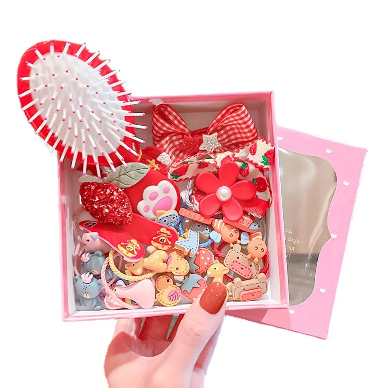 New 28PCS/Set Box Packed Girls Cute Cartoon Scrunchie Hair Clips Headband Princess Gifts Comb Hair Accessories Set Hair Ornament
New 28PCS/Set Box Packed Girls Cute Cartoon Scrunchie Hair Clips Headband Princess Gifts Comb Hair Accessories Set Hair Ornament
