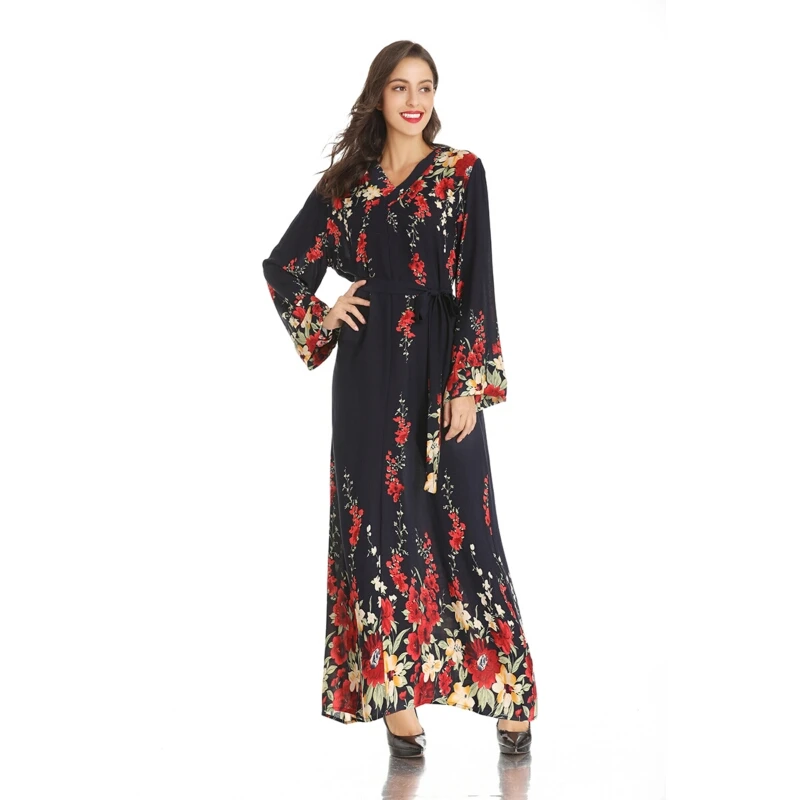 Vintage Floral Print Bohemia Long Dress Muslim Formal Dress Arab Oman Turkey Morocco Maxi Robes Femme Eid Ramadan Abaya Clothes
Vintage Floral Print Bohemia Long Dress Muslim Formal Dress Arab Oman Turkey Morocco Maxi Robes Femme Eid Ramadan Abaya Clothes