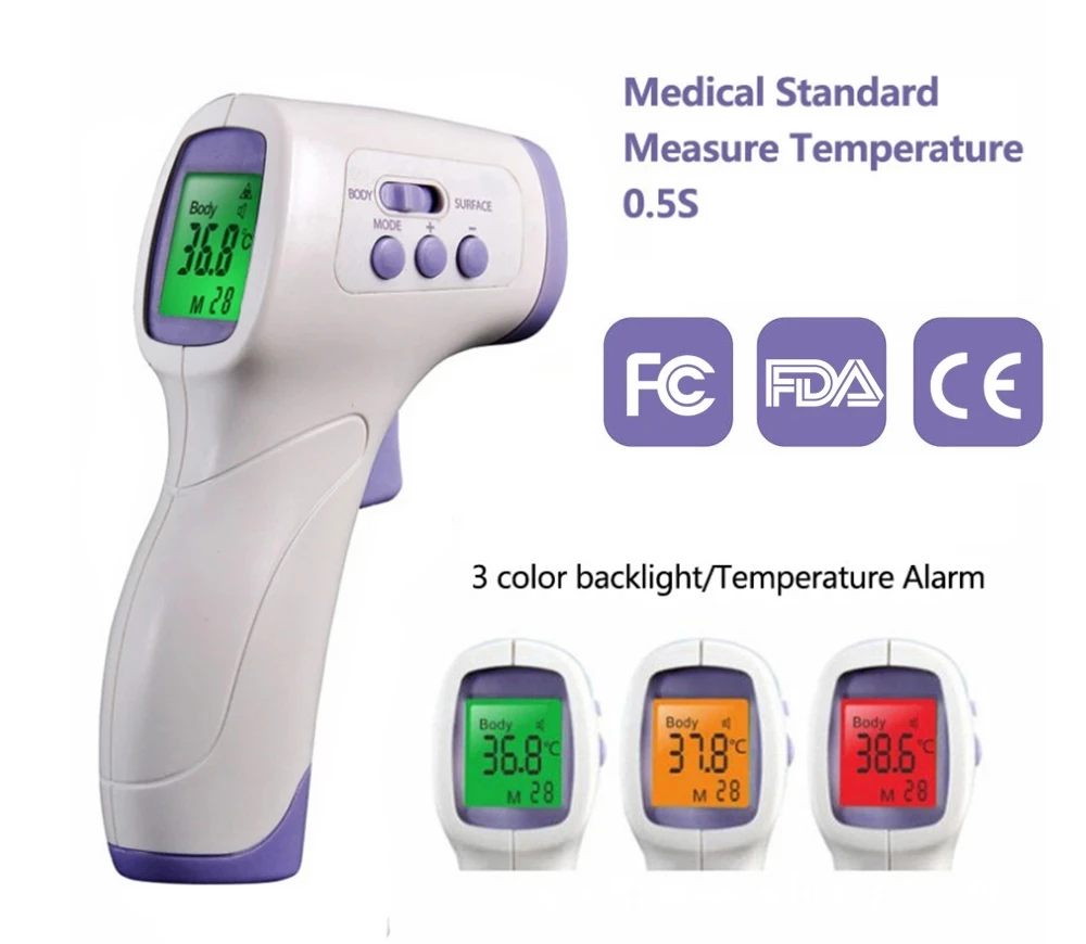 Цифровой термометр инфракрасный для лба Бесконтактный измеритель температуры
