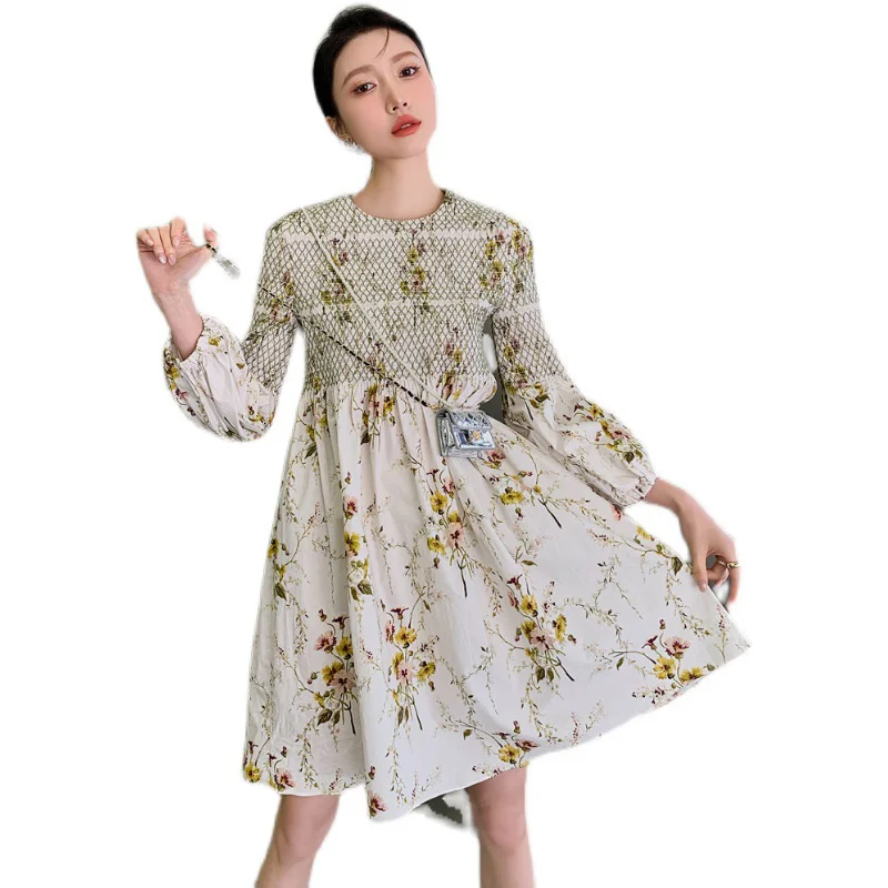 Casual Dress Korean Loose Thin Short Sleeve Temperament High Waist Pleated Fashion Summer 2021 New Women's E476
Casual Dress Korean Loose Thin Short Sleeve Temperament High Waist Pleated Fashion Summer 2021 New Women's E476