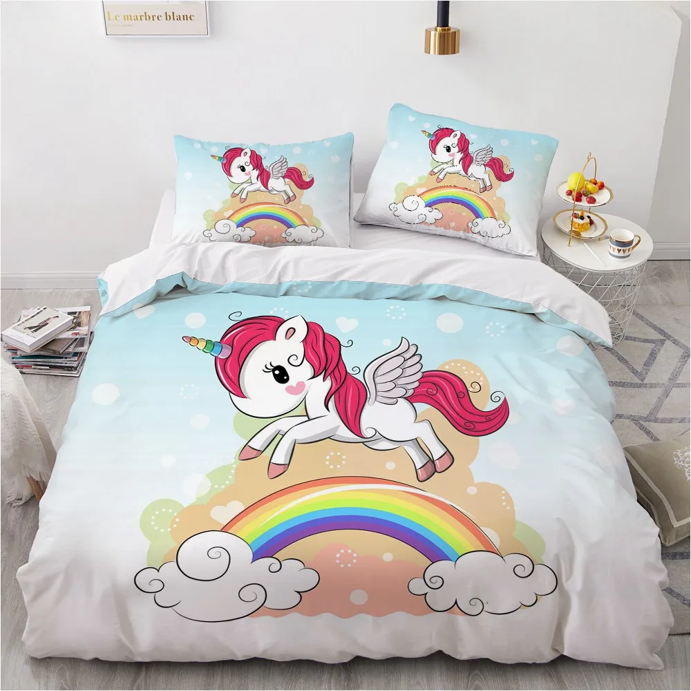 Custom Design Cartoon Super King Quilt Cover Sets 3D White Comforther Covers Pillow Covers 203*230cm Size Unicorn Bedding Set
Custom Design Cartoon Super King Quilt Cover Sets 3D White Comforther Covers Pillow Covers 203*230cm Size Unicorn Bedding Set