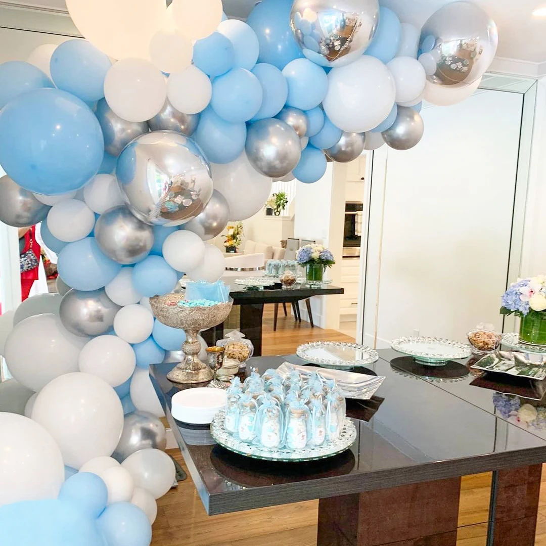 109pcs Macaron Blue Latex Balloon Arch Garland Kit Chorme Silver Ballon Birthday Party Wedding Bridal Decor Baby Shower Supplies
109pcs Macaron Blue Latex Balloon Arch Garland Kit Chorme Silver Ballon Birthday Party Wedding Bridal Decor Baby Shower Supplies