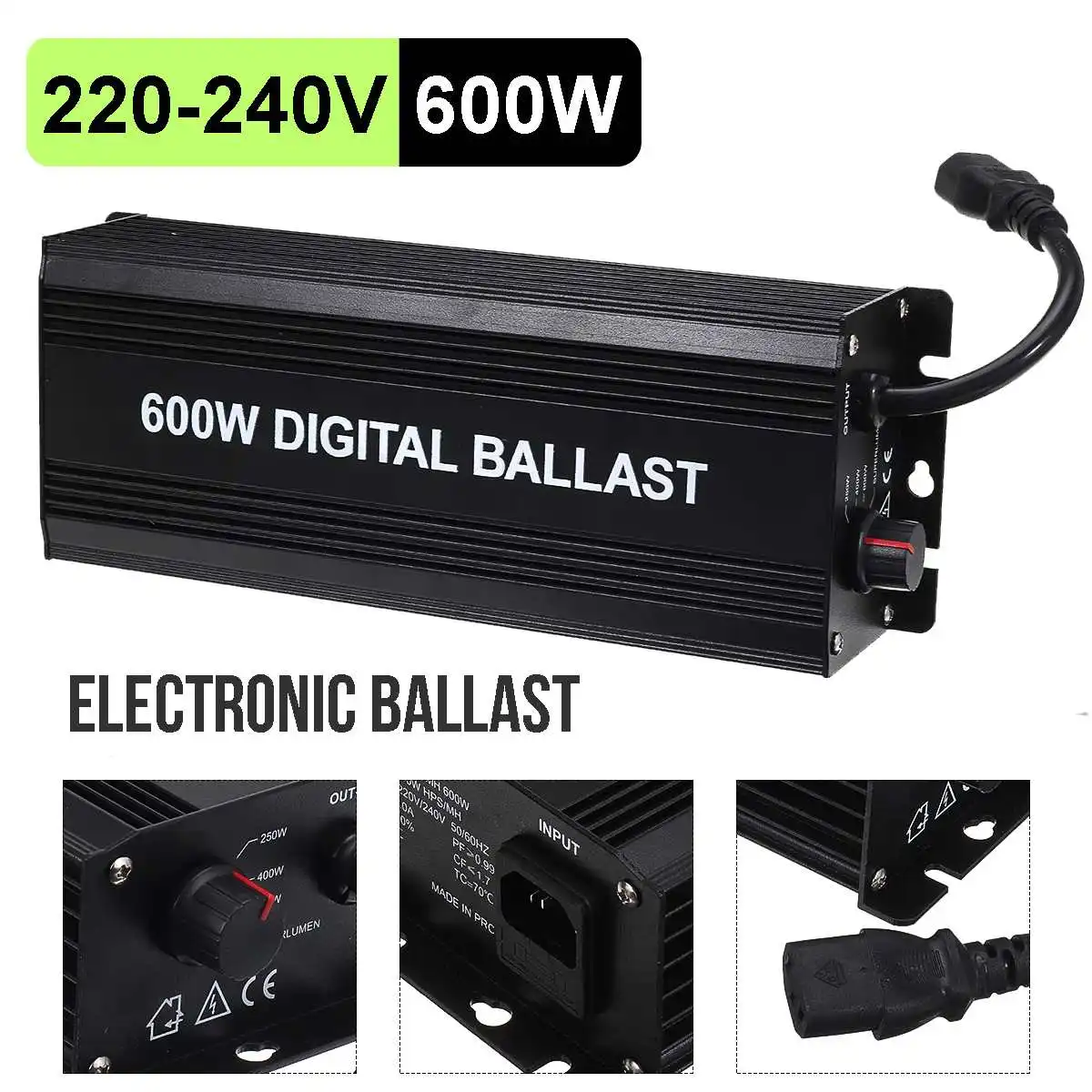 Digital 600W Ballasts for Garden Planter Grow Lights HPS MH Bulbs Electronic Dimmable
Digital 600W Ballasts for Garden Planter Grow Lights HPS MH Bulbs Electronic Dimmable