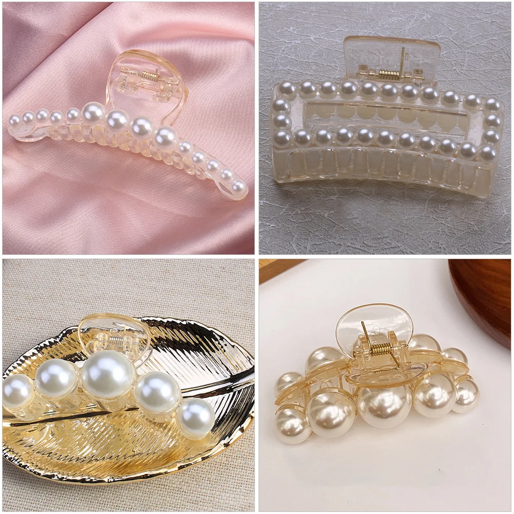5 Pcs Women Hair Claws Pearls Hairpins Girls Hair Claw Clips Big Size Makeup Hair Styling Barrettes for Women Hair Accessories
5 Pcs Women Hair Claws Pearls Hairpins Girls Hair Claw Clips Big Size Makeup Hair Styling Barrettes for Women Hair Accessories