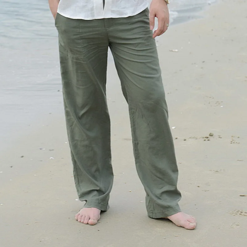 2020 Mens Nature Cotton Linen Trousers Summer Pants Casual Male Solid Elastic Waist Straight Loose Pants Plus Size Fit
2020 Mens Nature Cotton Linen Trousers Summer Pants Casual Male Solid Elastic Waist Straight Loose Pants Plus Size Fit