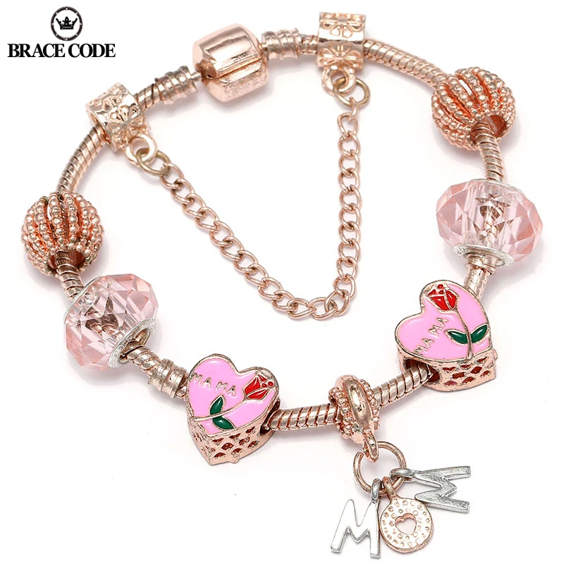 New Foreign Trade Supply Rose Gold MOM Charm Women Bracelet DIY Jewelry Boutique Brand Ladies Bracelet Gift Direct Sales
New Foreign Trade Supply Rose Gold MOM Charm Women Bracelet DIY Jewelry Boutique Brand Ladies Bracelet Gift Direct Sales