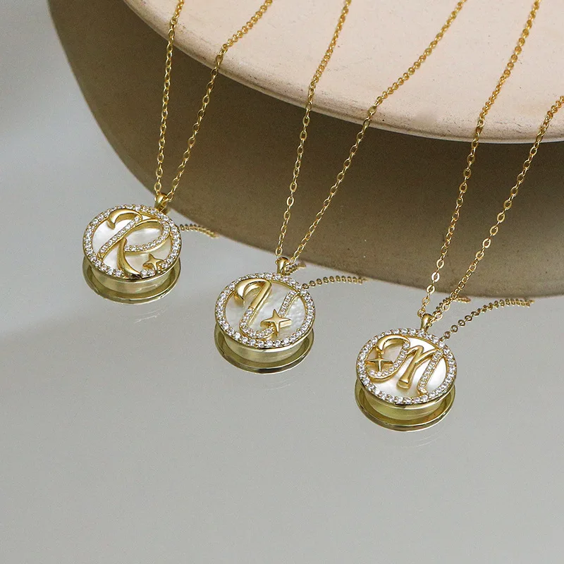 Custom Letter Necklace Personality Retro Ring Diamond Pendant Clavicle Chain Fashion Silver Necklaces Jewelry Gift for Women
Custom Letter Necklace Personality Retro Ring Diamond Pendant Clavicle Chain Fashion Silver Necklaces Jewelry Gift for Women