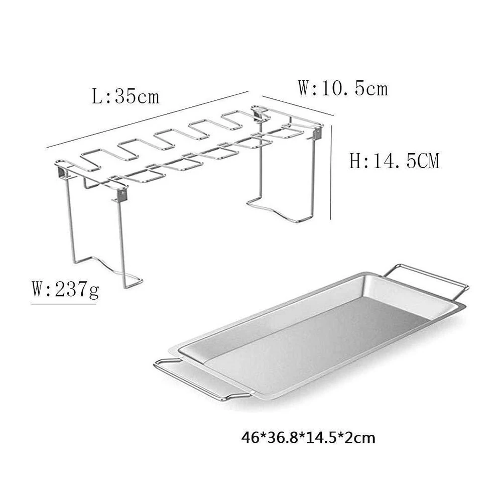 Стойка для куриных крылышков гриля коптильня из шашлычница нержавеющей стали