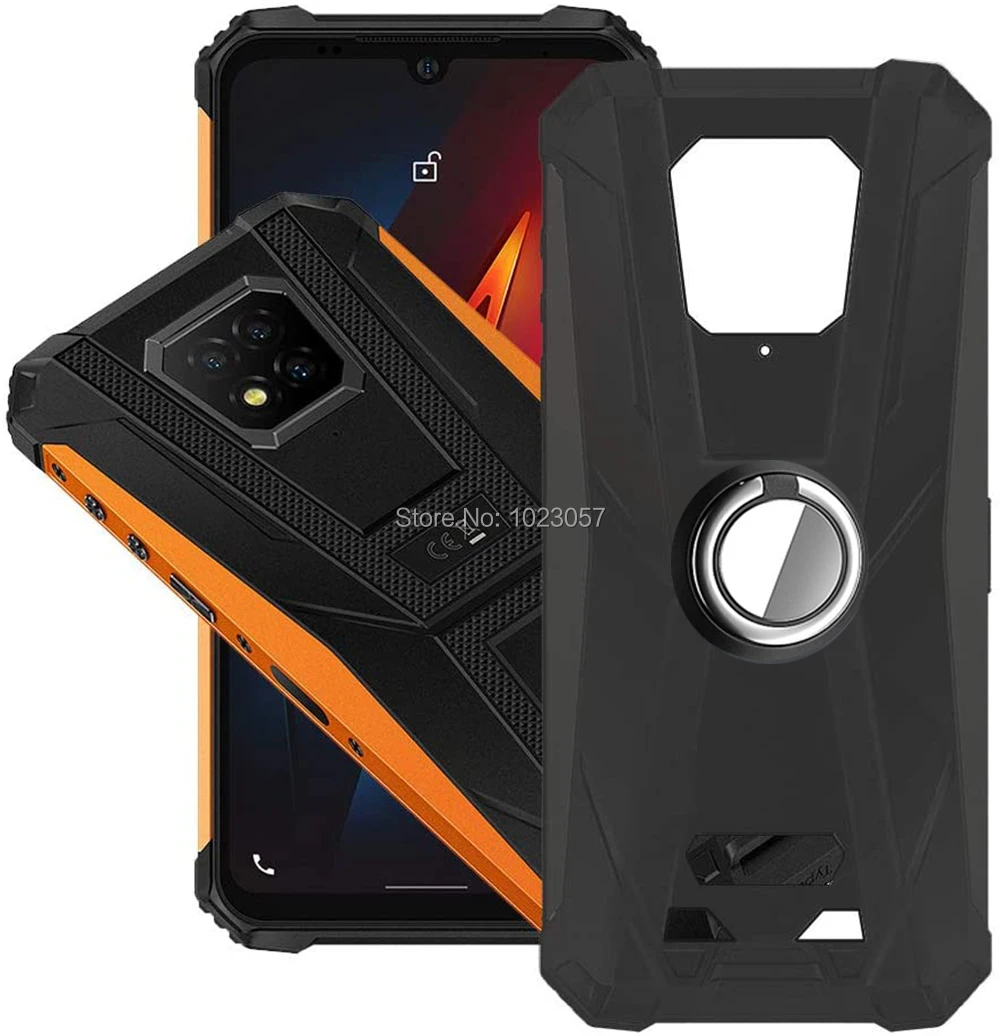 Чехол для Ulefone Armor 8 противоударный чехол с металлическим кольцом на палец Pro Couqe