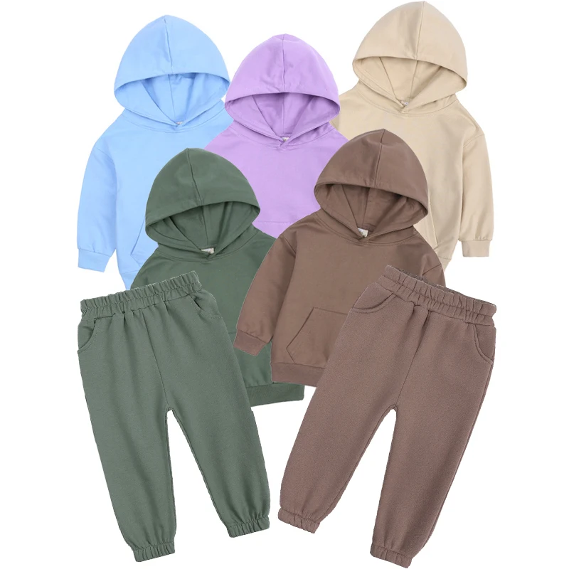Boys Tracksuit Hoodie Sweatpants Two Pieces Children Clothing Set Long Sleeve Solid Color Cotton Baby Girls Sportwear 2 3 4 Year
Boys Tracksuit Hoodie Sweatpants Two Pieces Children Clothing Set Long Sleeve Solid Color Cotton Baby Girls Sportwear 2 3 4 Year