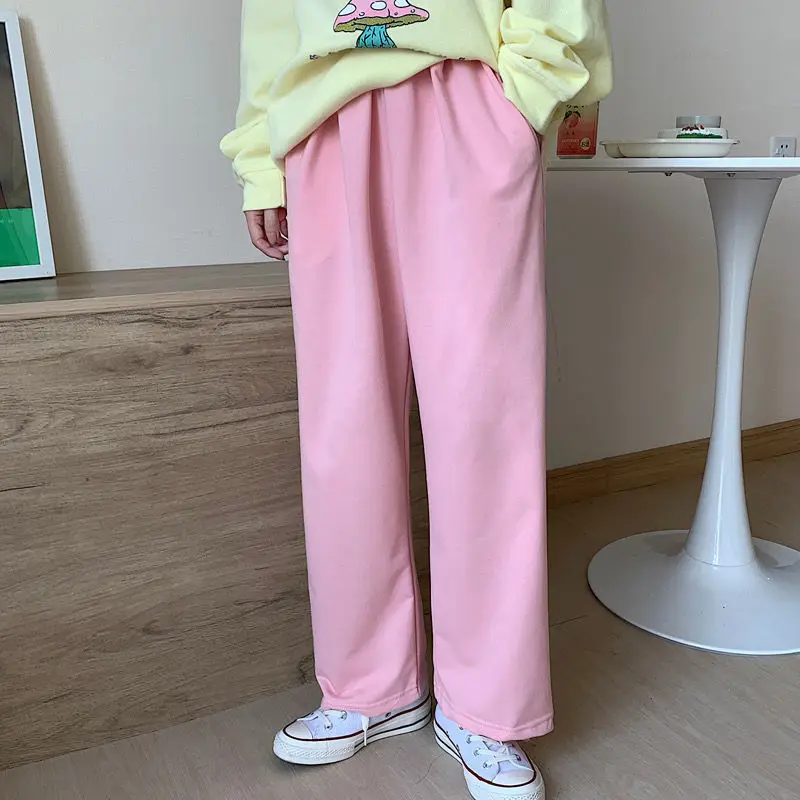Pink Wide Leg Pant Spring Fashion 2021 Korean Fashion Trousers High Waist Solid Plus Size Casual Pants Women
Pink Wide Leg Pant Spring Fashion 2021 Korean Fashion Trousers High Waist Solid Plus Size Casual Pants Women