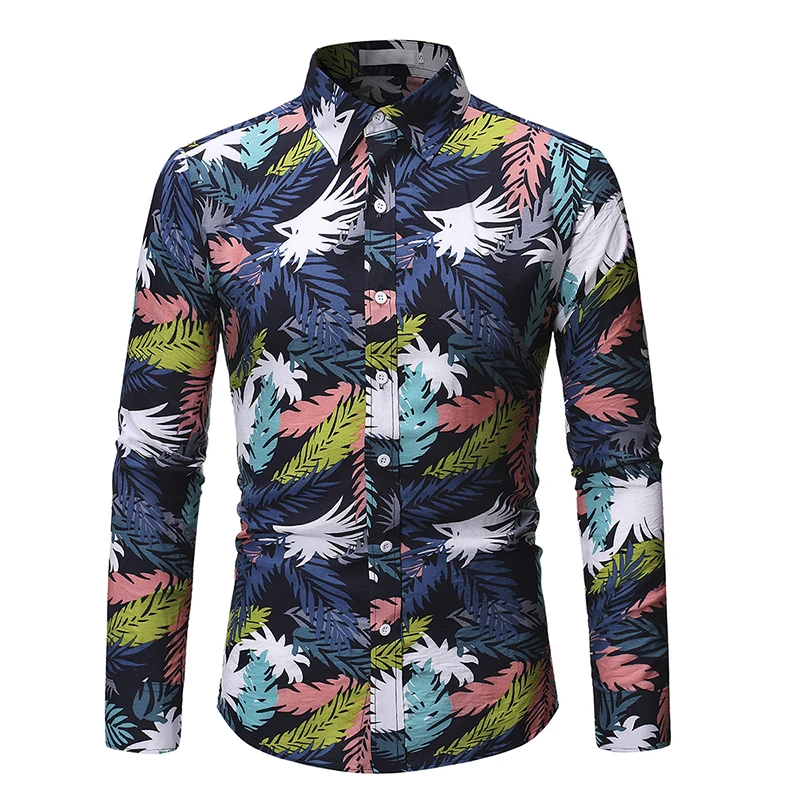 Men's Leaves Print Slim Fit Dress Shirts 2021 Autumn Long Sleeve Casual Shirt Men Camisa Fashion Masculina Hawaiian Shirt Male
Men's Leaves Print Slim Fit Dress Shirts 2021 Autumn Long Sleeve Casual Shirt Men Camisa Fashion Masculina Hawaiian Shirt Male