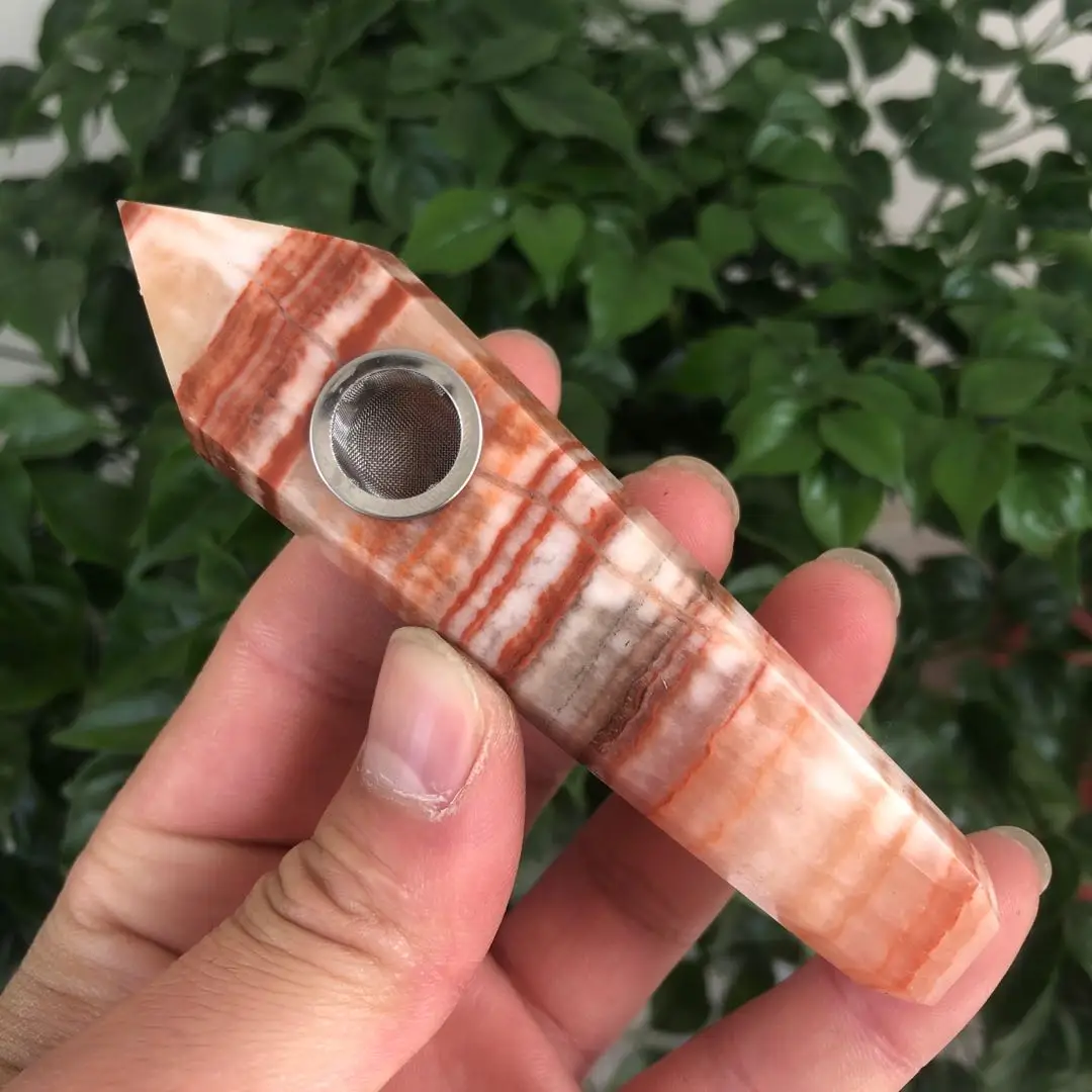 MOKAGY 10cm Natural Pork Quartz Wand Gemstone Crystal Smoking Pipe 1pc
MOKAGY 10cm Natural Pork Quartz Wand Gemstone Crystal Smoking Pipe 1pc